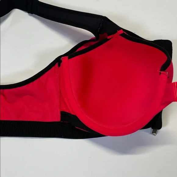 VSX Sport Victoria’s Secret Front Zip Sports Bra 36DD High Impact Red - Picture 11 of 11